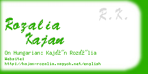 rozalia kajan business card